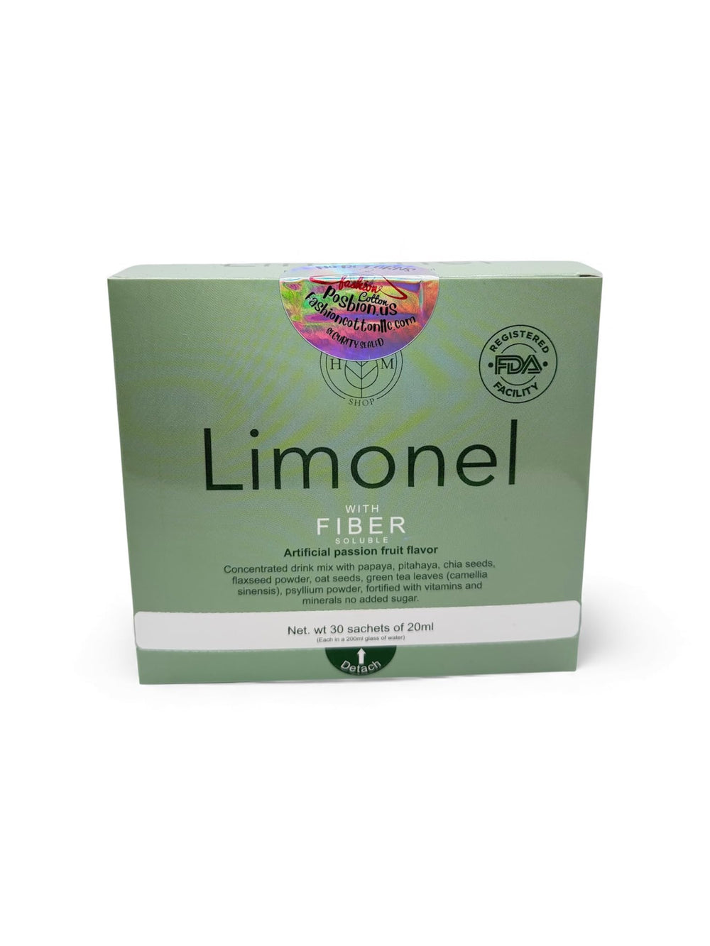 FASHIONCOTTONLLC Limonel Liquid Fiber bottle on kitchen counter for daily use