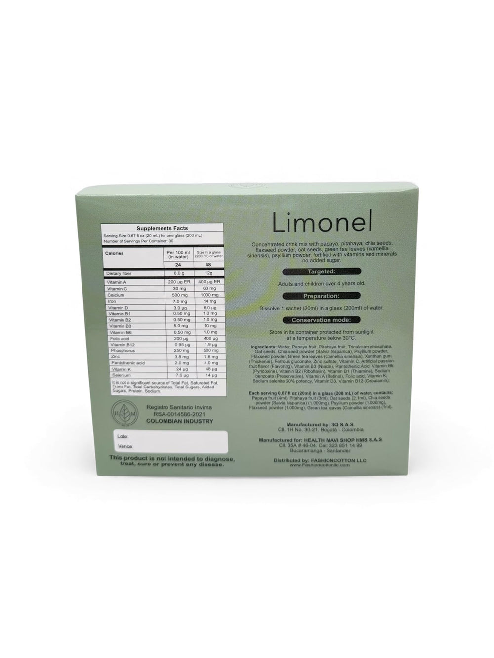 Pouring Limonel Liquid Fiber into a glass to start the day