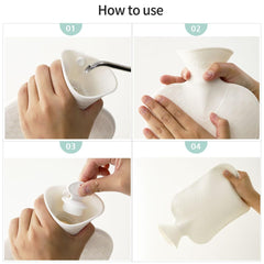 Removable cotton cover being washed for soft skin contact