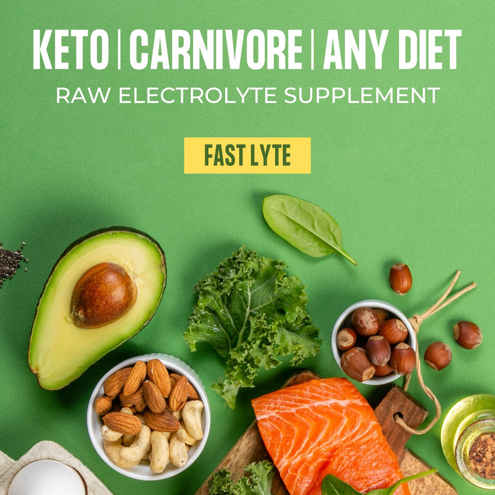 FAST LYTE bottle label highlights no fillers and unflavored formula