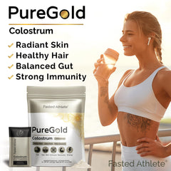 Fasted Athlete PureGold New Zealand grass-fed label emphasizing quality.