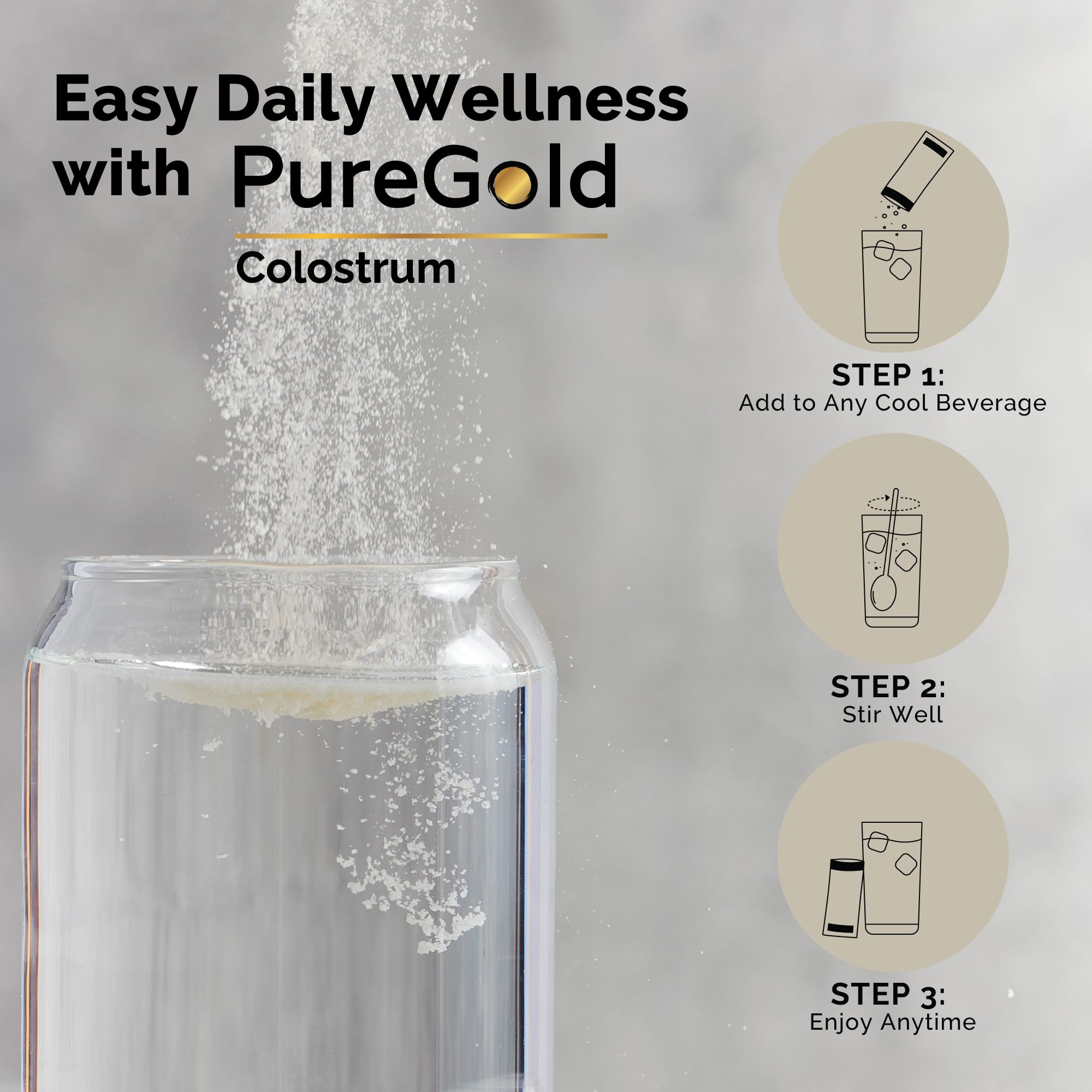 Fasted Athlete PureGold packaging detail with single-serve sachet, convenient on the go.