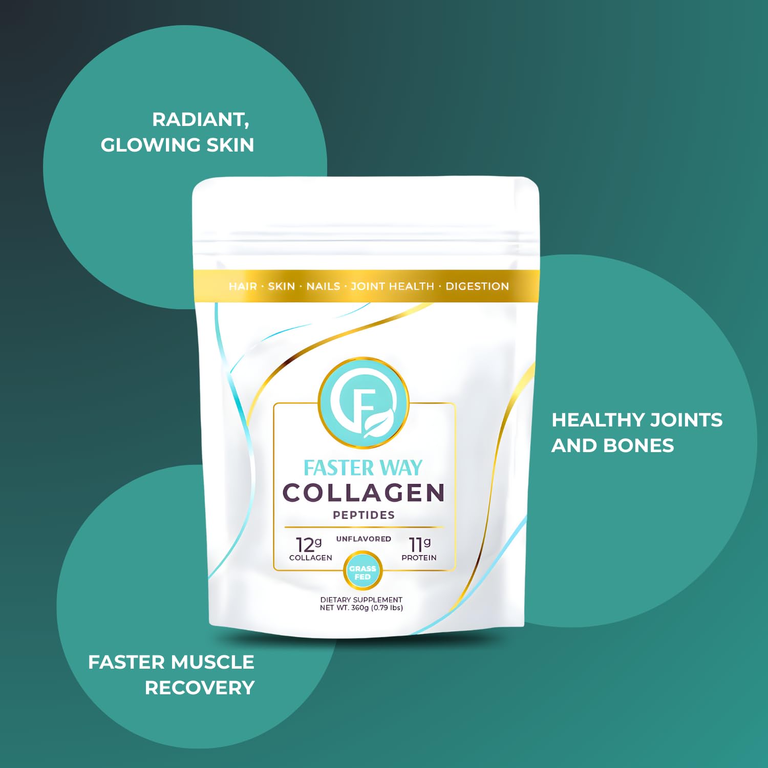 Sugar-free, dairy-free, gluten-free, and non-GMO collagen powder