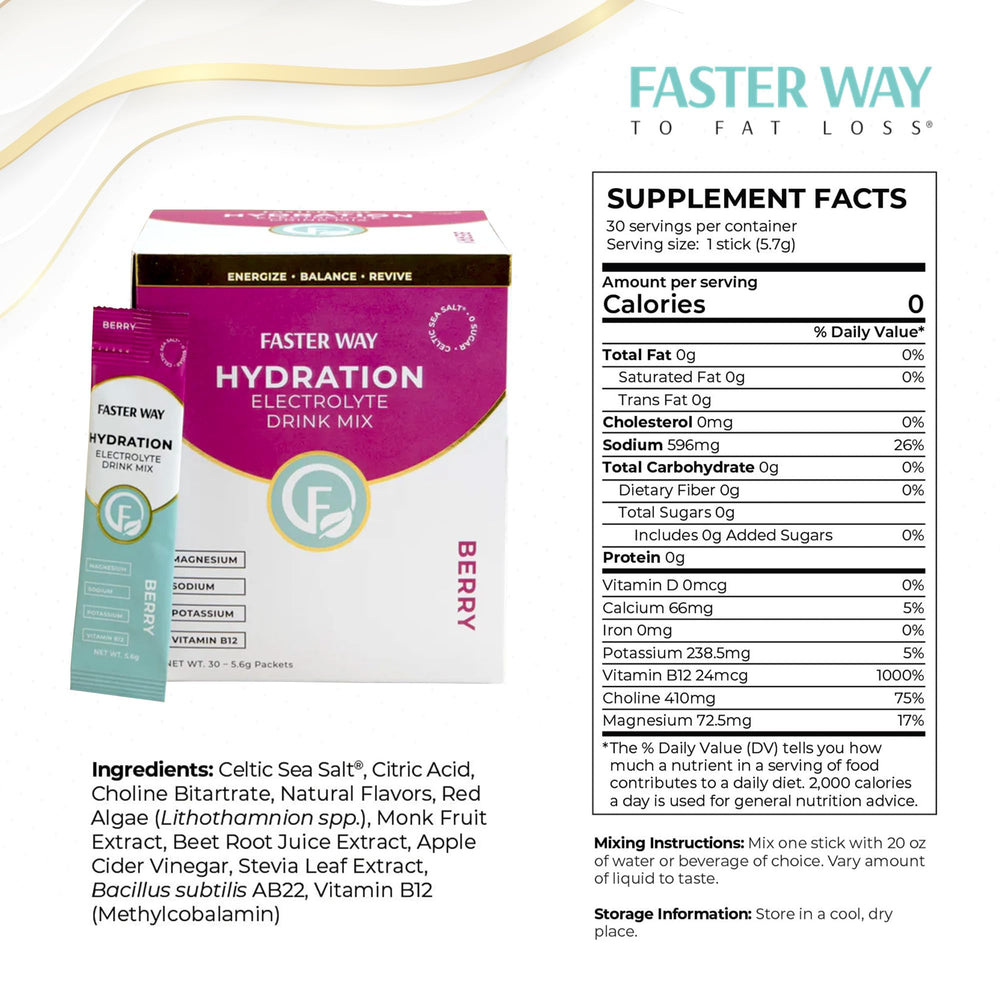 Faster Way Berry electrolyte dissolving in water for steady energy