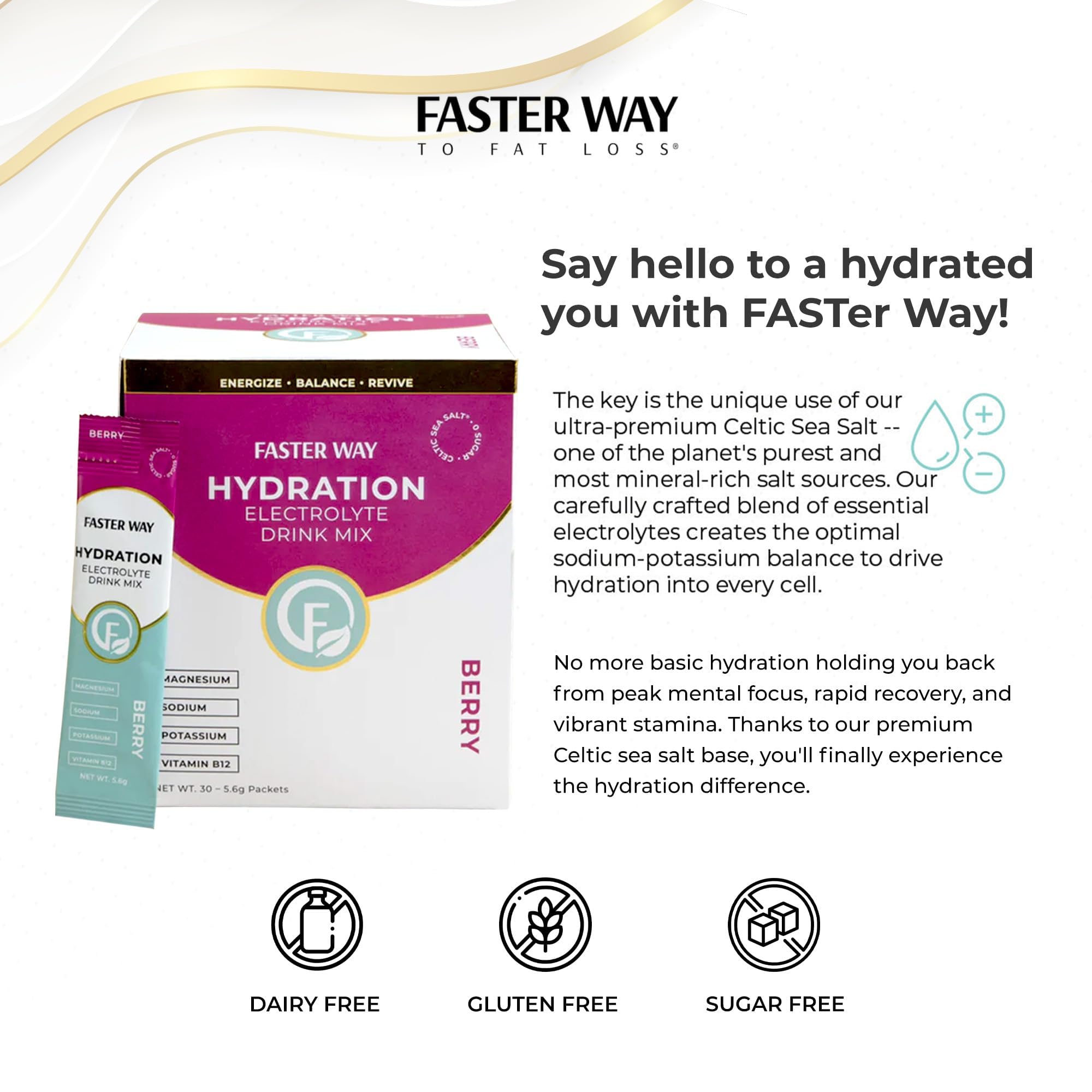 Faster Way gluten-free and dairy-free hydration for active days