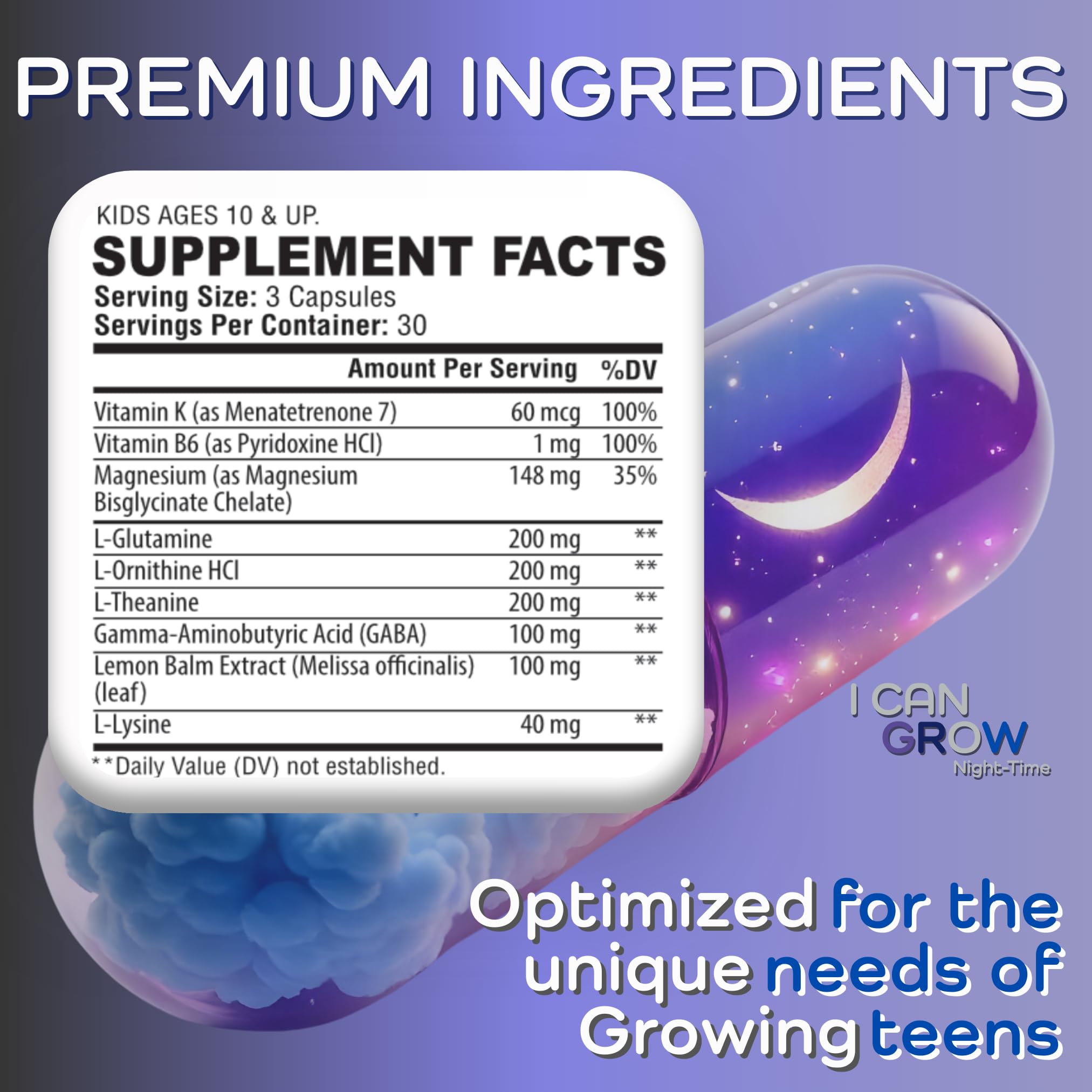 Close-up of Fawelo label showing melatonin-free sleep formula