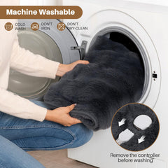 FAYKONCEN foot warmer being machine washed for easy care