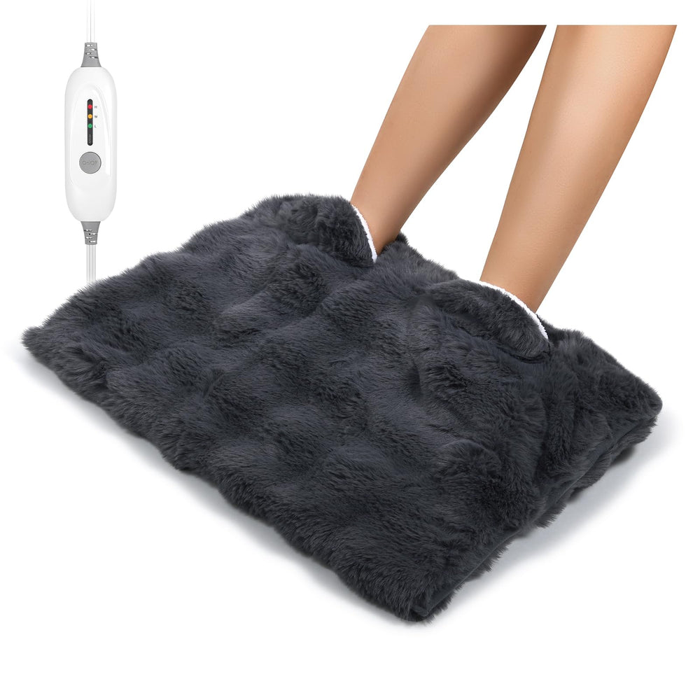 FAYKONCEN electric foot warmer with plush fur for luxurious warmth
