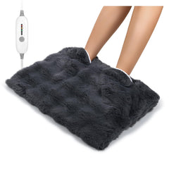 FAYKONCEN electric foot warmer with plush fur for luxurious warmth