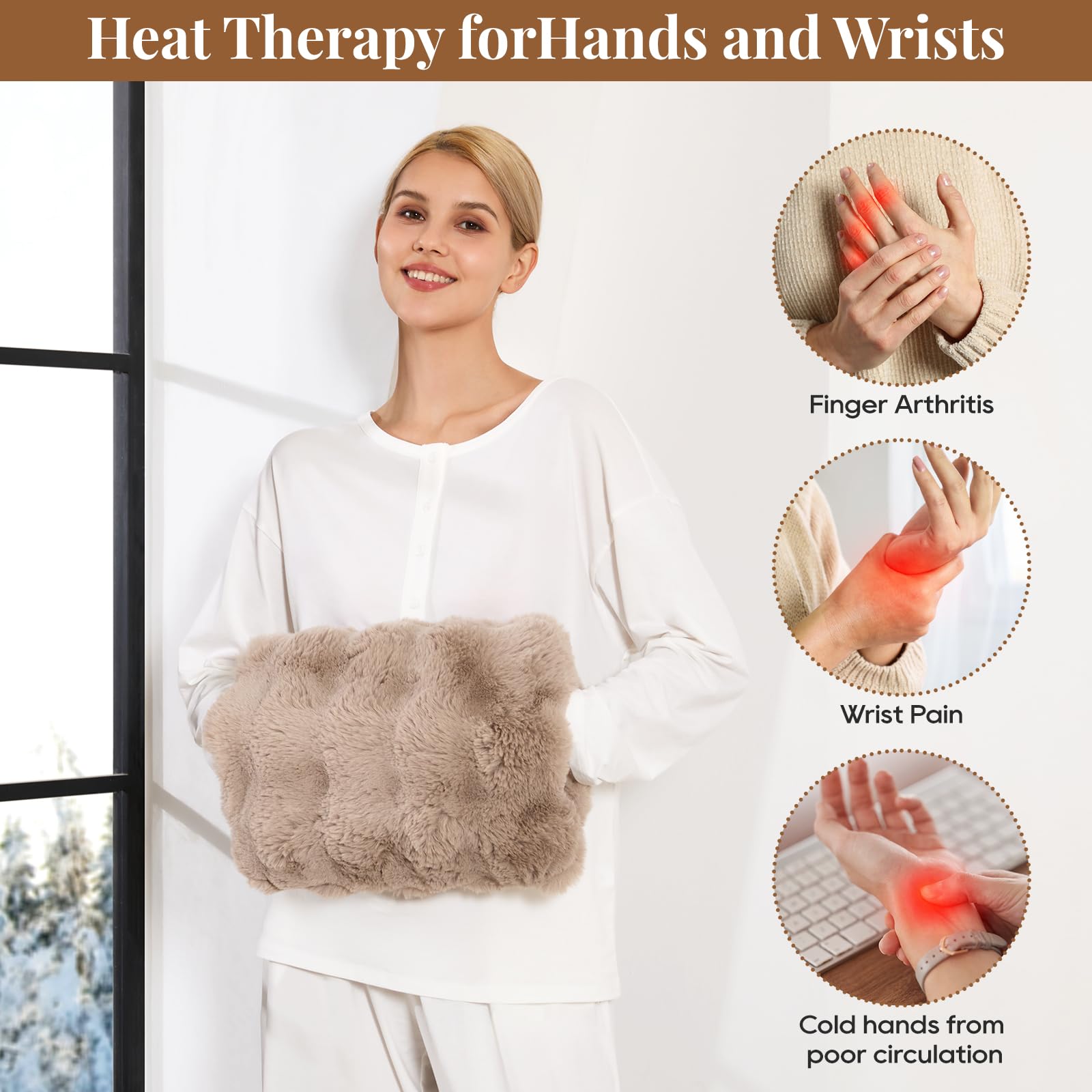 FAYKONCEN pocket-design hand warmer for easy wear and removal.