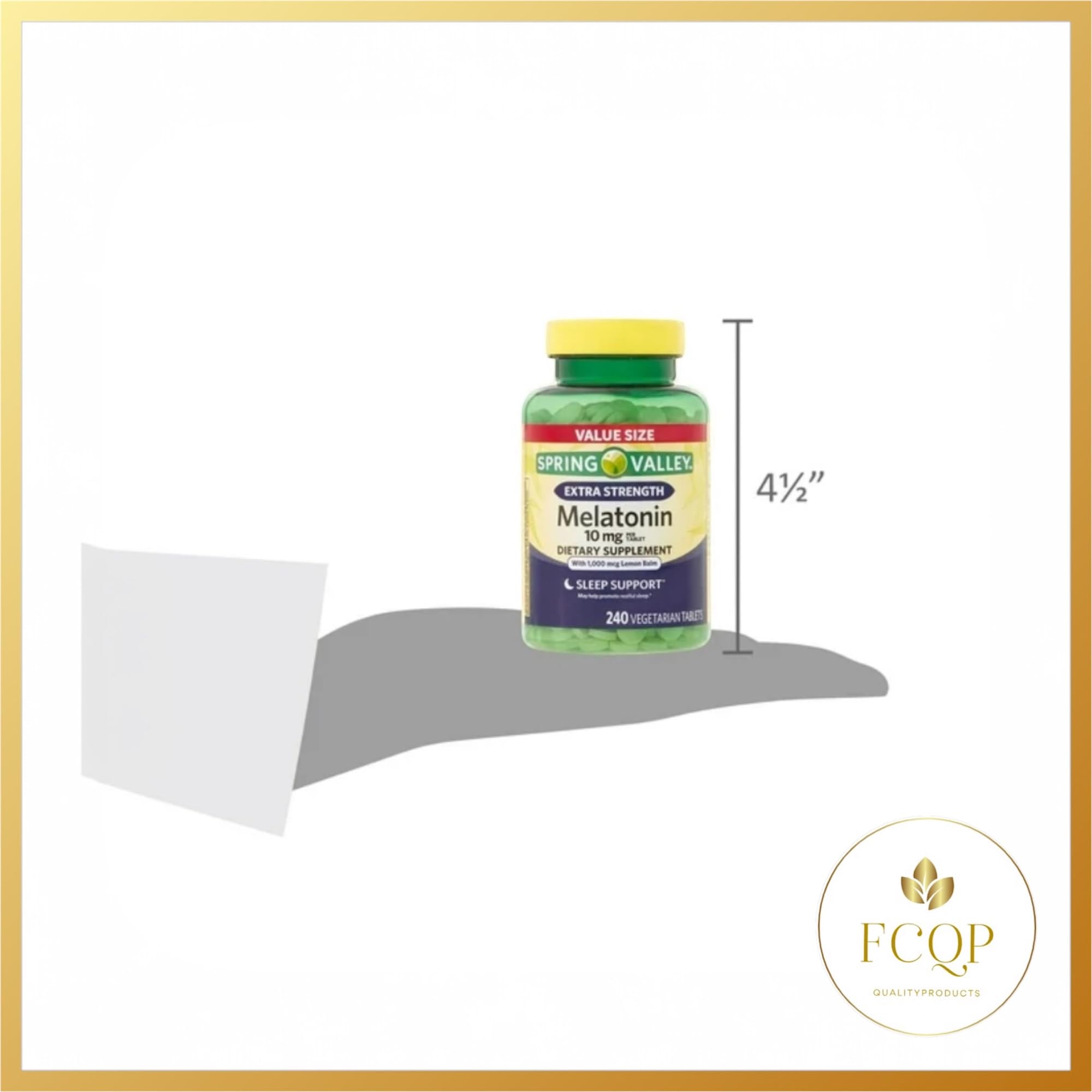 Value-size bottle on nightstand ready for easy nightly routine.
