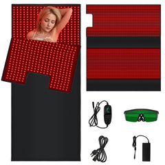 Feangli full-body red light therapy blanket promotes convenient at-home relief and relaxation.