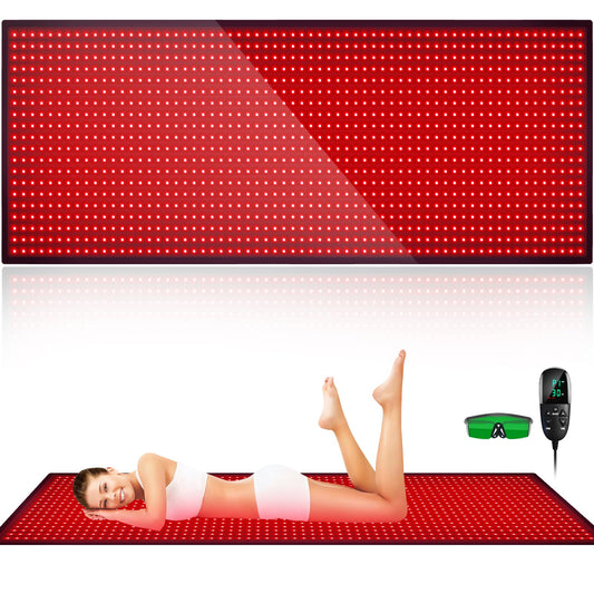 Feangli full-body red light therapy mat front view for at-home relaxation