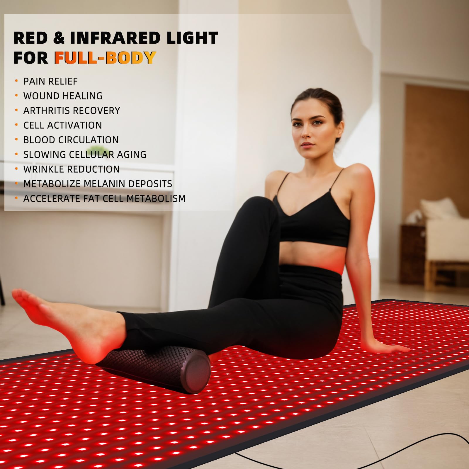 Feangli TPU-cover red light mat skin-friendly and easy to clean