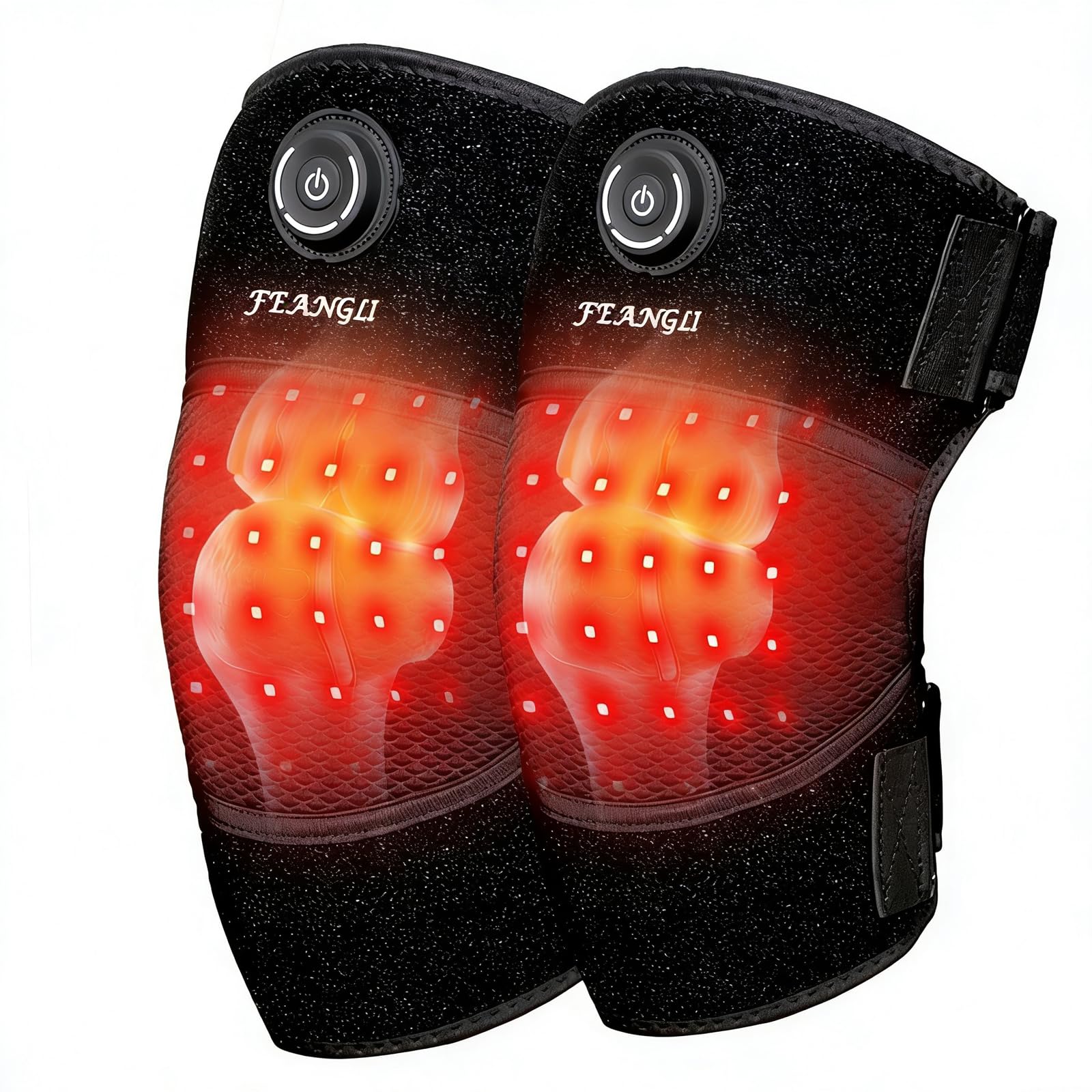 Feangli red light knee brace worn on the knee for targeted joint comfort and recovery.