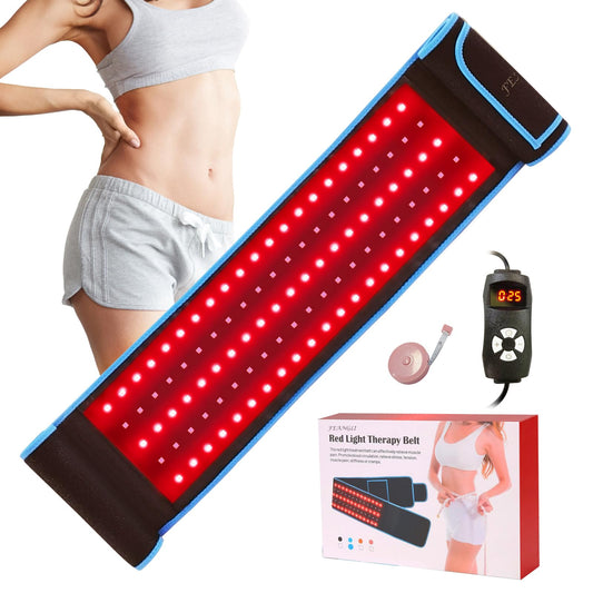 Feangli red light therapy belt, front view for targeted body coverage.
