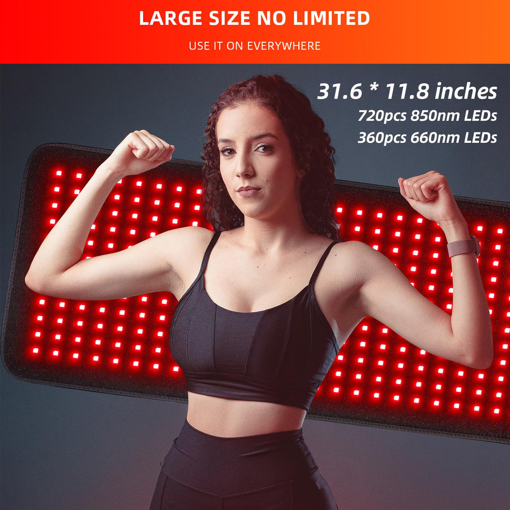 Feangli red light wrap pad full coverage highlights wide treatment area.
