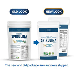 FEBICO spirulina bottle close-up highlighting compact tablet size for easy daily use