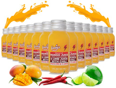 Feeju Mango Nectar Blend bottle front highlights a portable 2 oz shot for daily energy