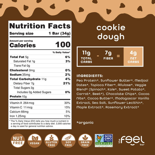 FEEL Feel Bar Minis Cookie Dough lunchbox idea for school snacks