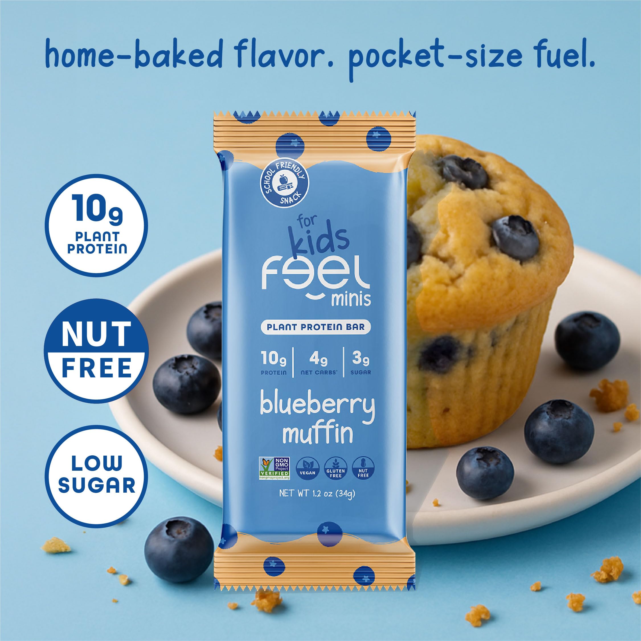 FEEL Feel Bar Minis gluten-free dairy-free option, allergy-friendly snack.