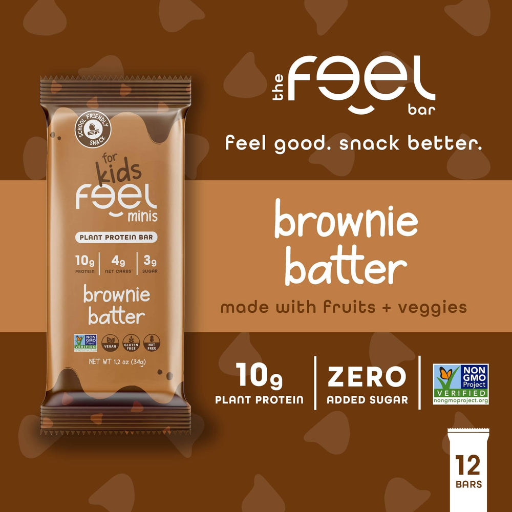 FEEL Bar Minis ingredients featuring dates, carrots, kale and greens