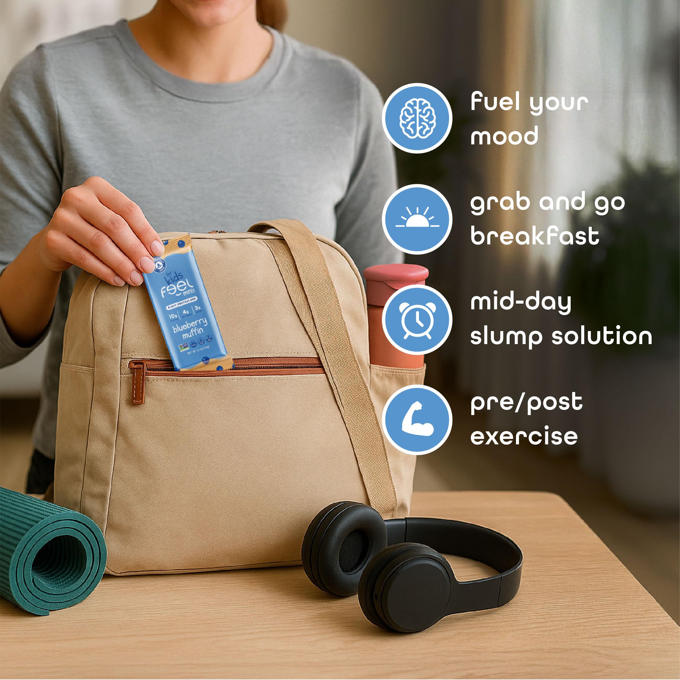 FEEL Feel Bar Minis nut-free option, safe for classroom lunches.