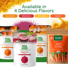 FEEL GOOD Pure Curcumin Powder label notes high curcuminoids content.