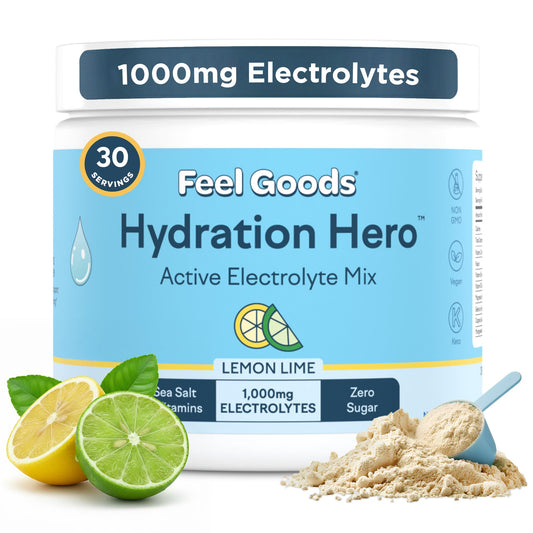 Feel Goods Hydration Hero lemon-lime stick pack for sugar-free daily hydration on the go