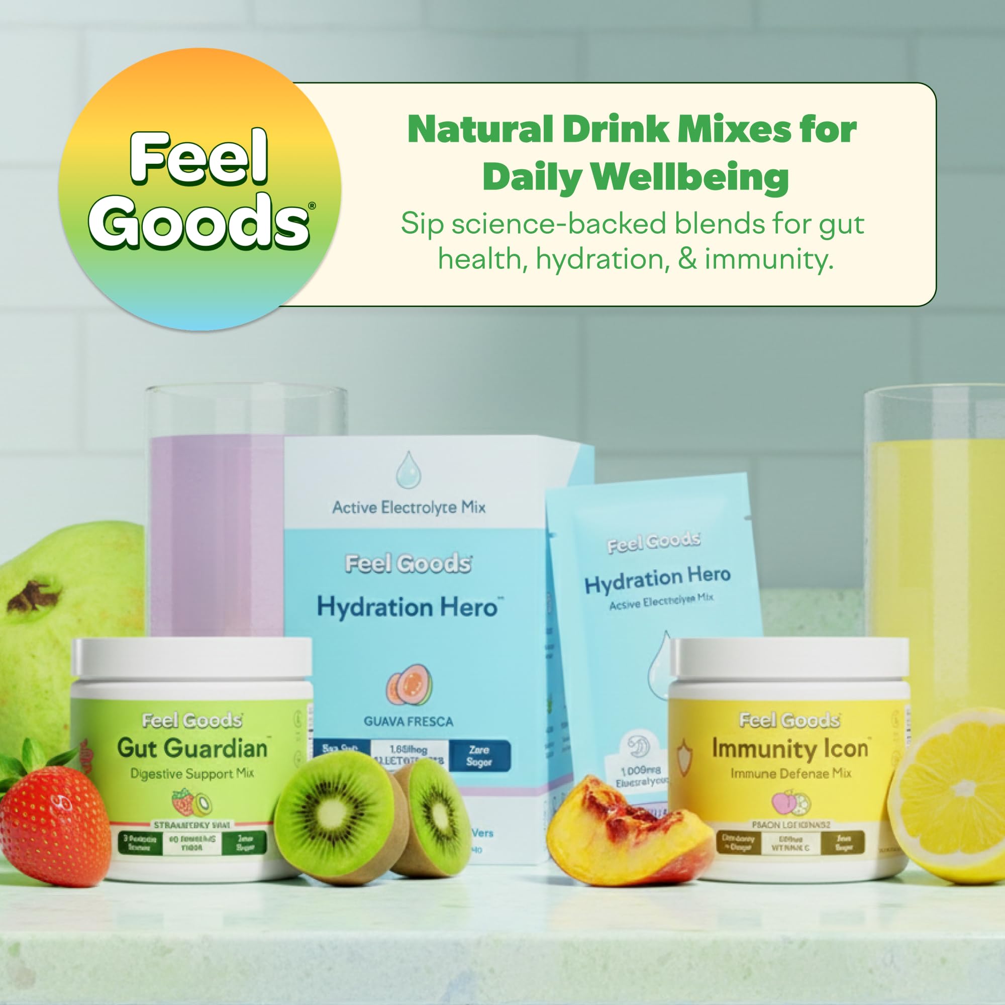 Feel Goods Immunity Icon California-made badge signifying quality and third-party tested ingredients