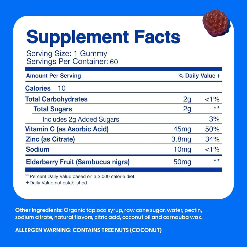 Feel Great 365 kids elderberry gummies kid-friendly label easy to read.