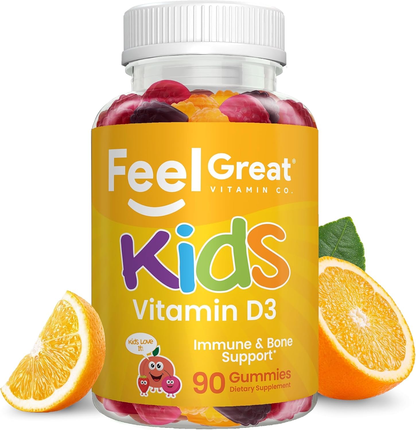 USA-made and gluten-free badge on Feel Great packaging.