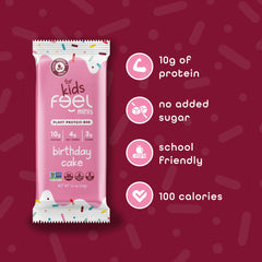 FEEL Kids Bars Minis lunchbox-ready bars arranged for school meals.