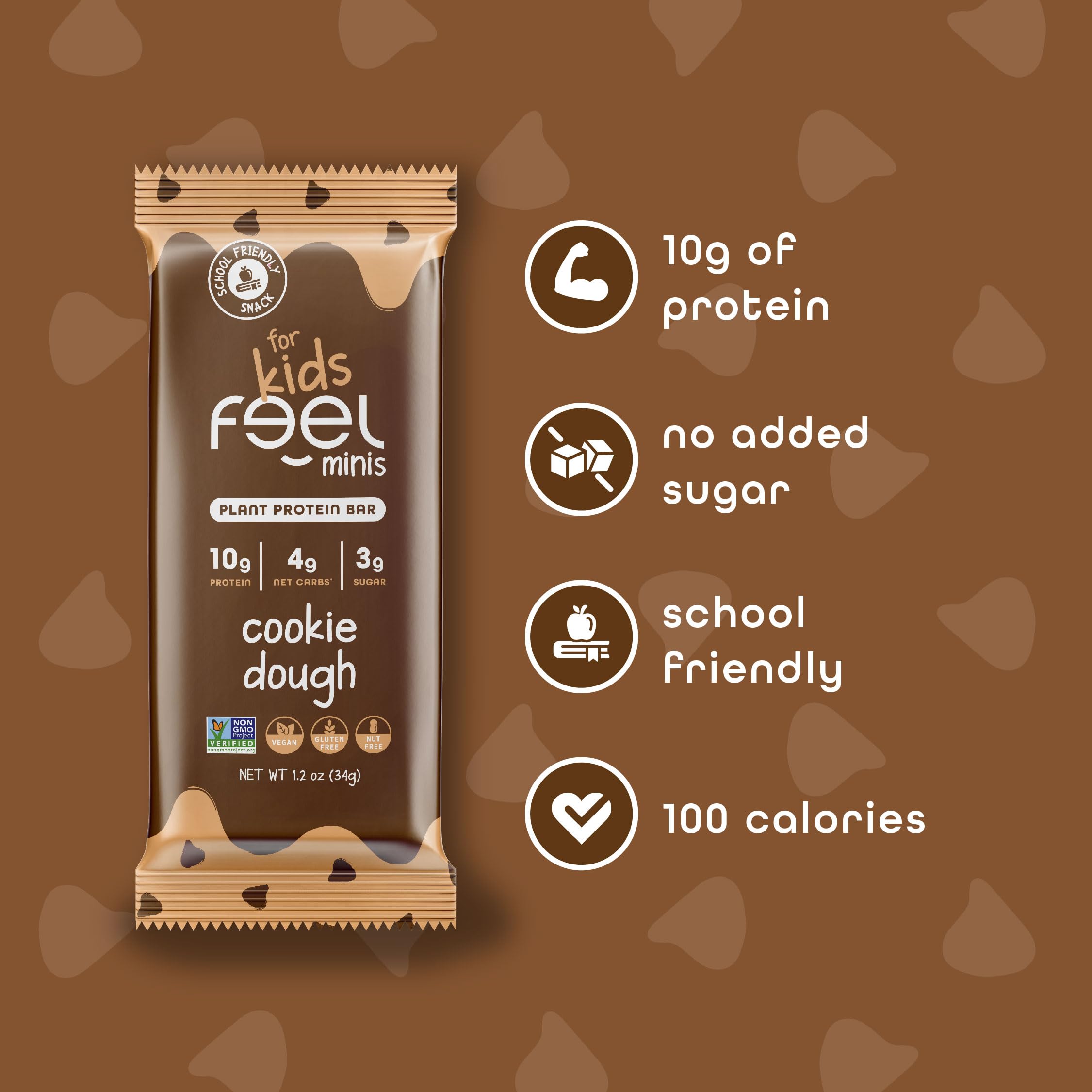FEEL Kids Bars Minis variety flavors displayed for purchase options.