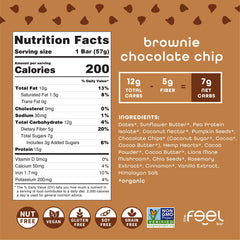 FEEL brownie chocolate chip bars on a snack tray during a work break