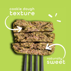 FEEL Matcha Latte bar on plate for a focused afternoon energy boost.