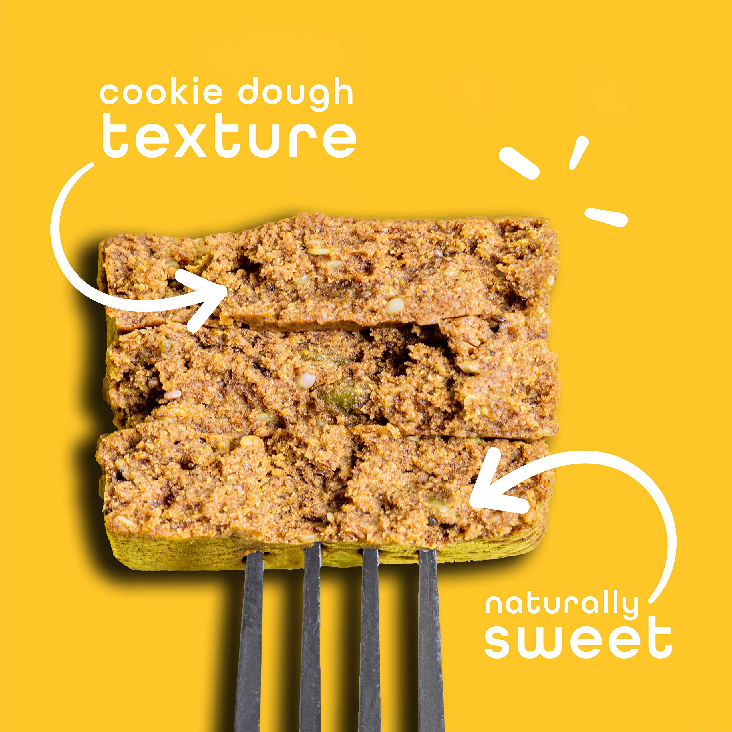 FEEL vegan protein bars Golden Goodness bar in hand shows portable, protein-rich snack on the go
