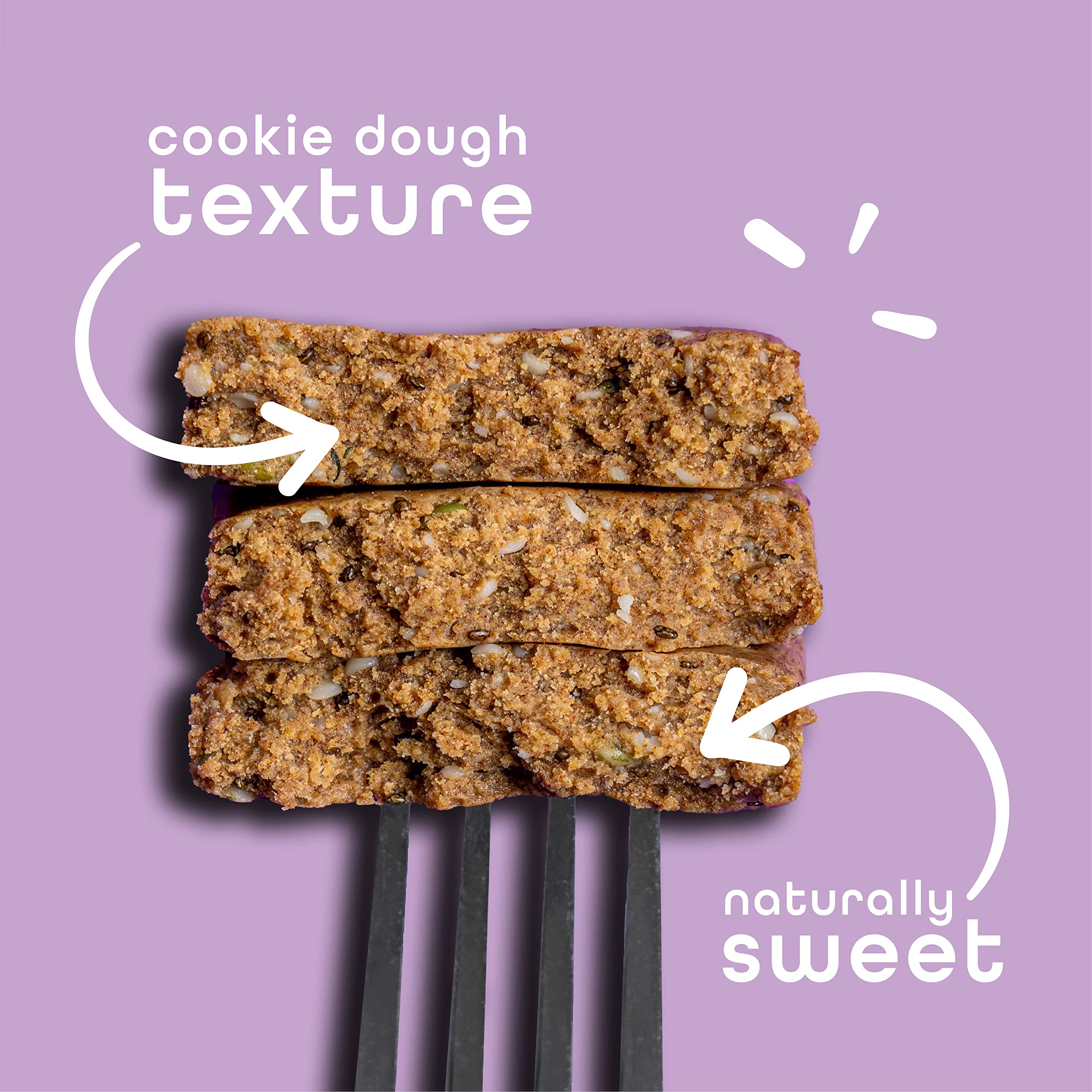 FEEL Vitality maca root bar close-up highlighting protein-rich bite