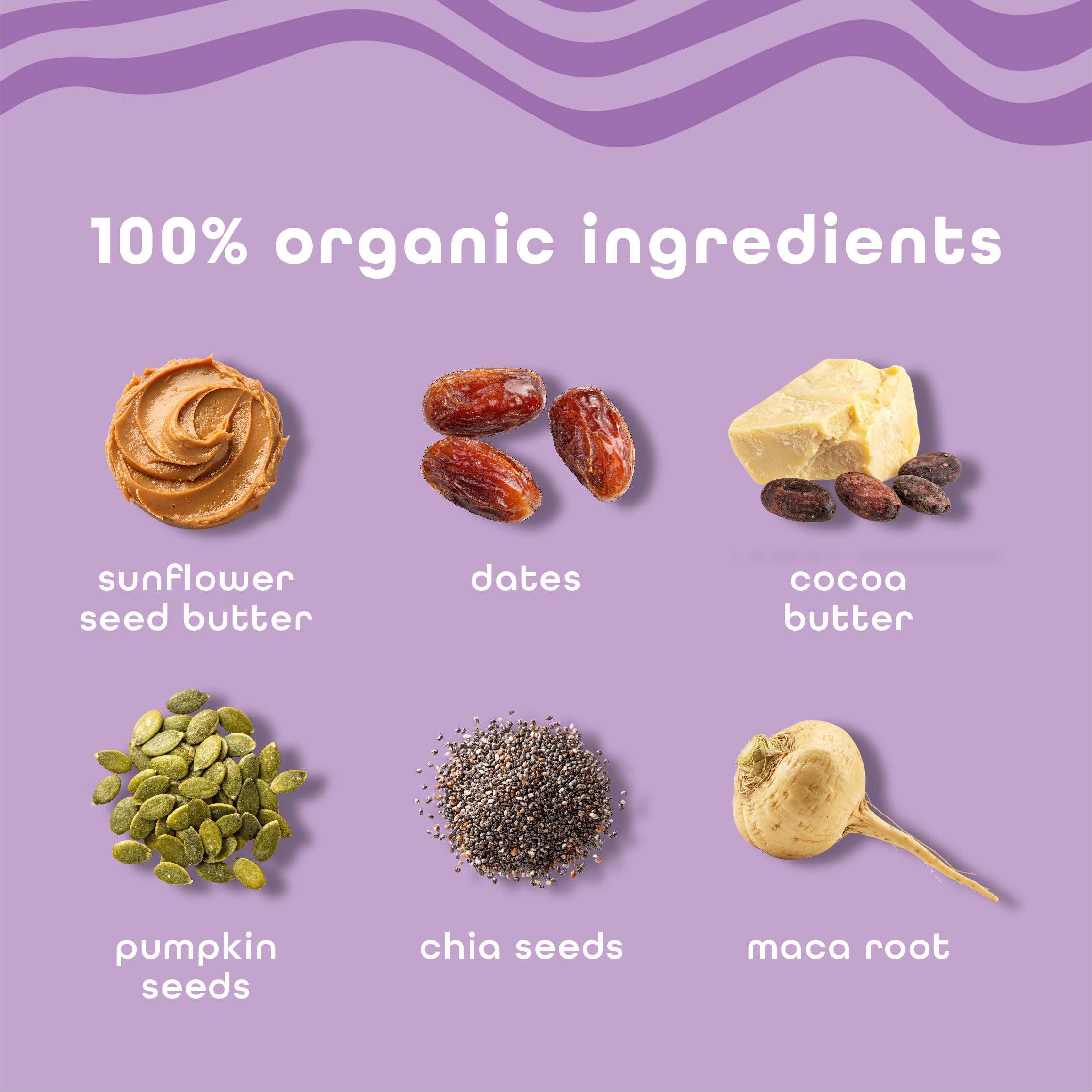 FEEL Vitality maca root textured bar reveals chewy bite and flavor