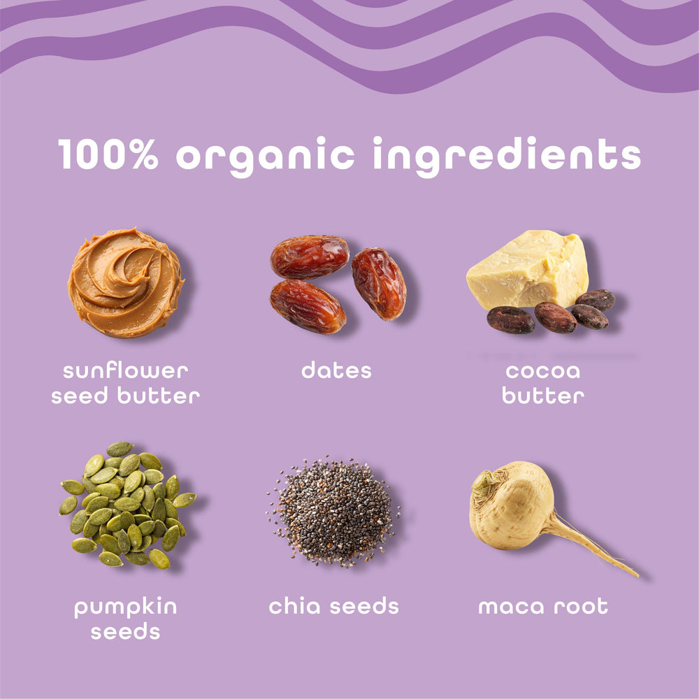 FEEL Vitality maca root textured bar reveals chewy bite and flavor