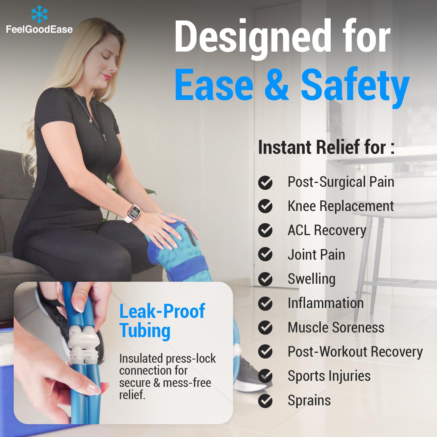 FeelGoodEase digital display enables precise timer and flow control.