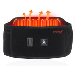 FEETMOR heated waist belt front view, portable warmth for everyday comfort.