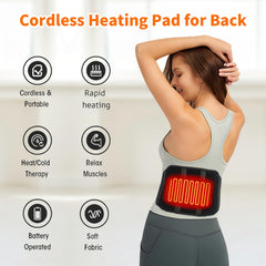 FEETMOR heated waist belt side view, slim profile for easy wearing.
