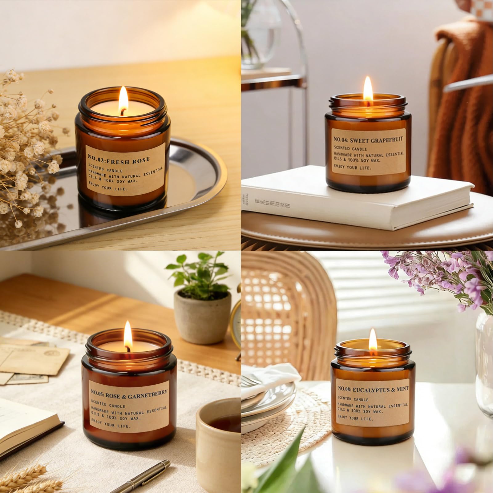 Feibao Fig amber jar candle cozy sweetly grounded scents
