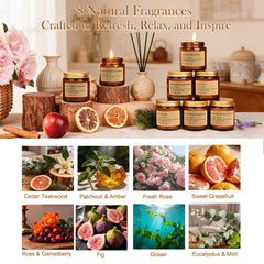 Feibao Rose and Garnetberry amber jar candle romantic accents