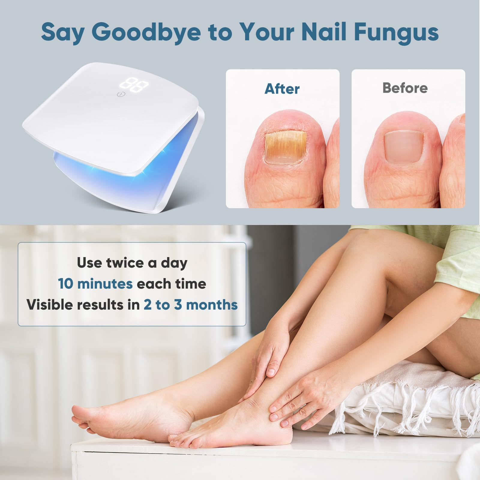 FEIGOMA Nail Fungus Light Device hand inside for fingernail care