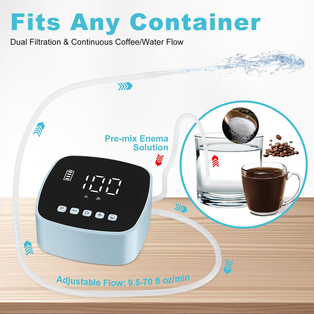 Feiorn enema kit in bathroom or shower setup for convenient use