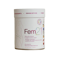 Fem21 21-superfoods blend bottle for daily wellness support