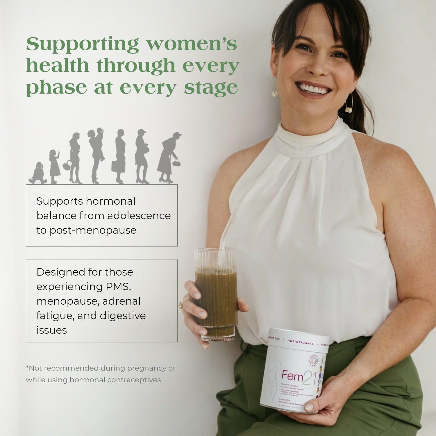 Fem21 antioxidants rich mixture illustrating radiant complexion support