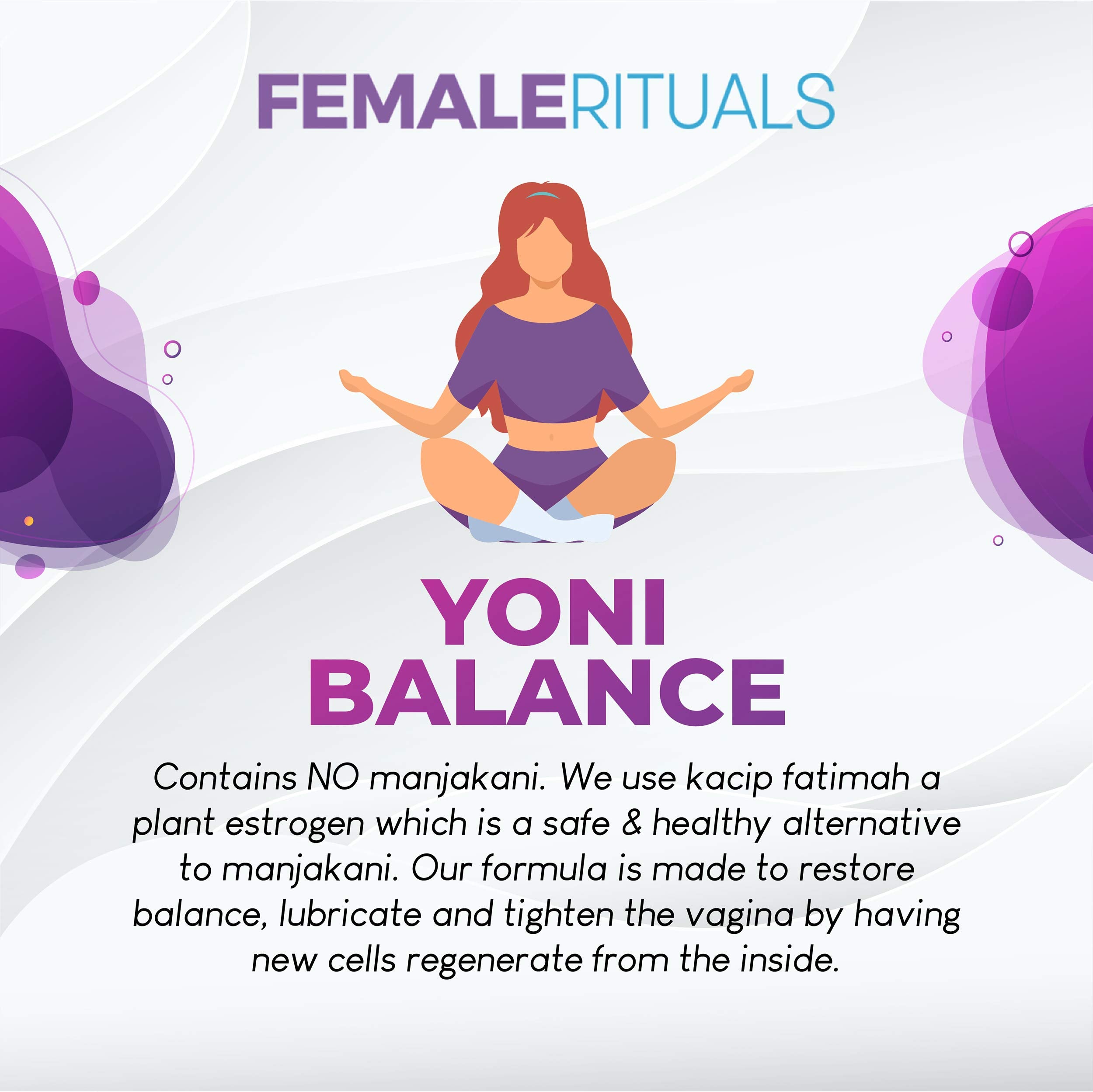 Hand holding a bottle of Yoni Balance Pills for routine use